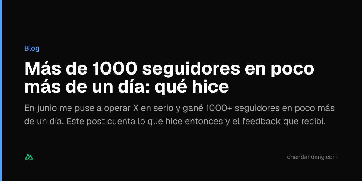 Más de 1000 seguidores en poco más de un día: qué hice