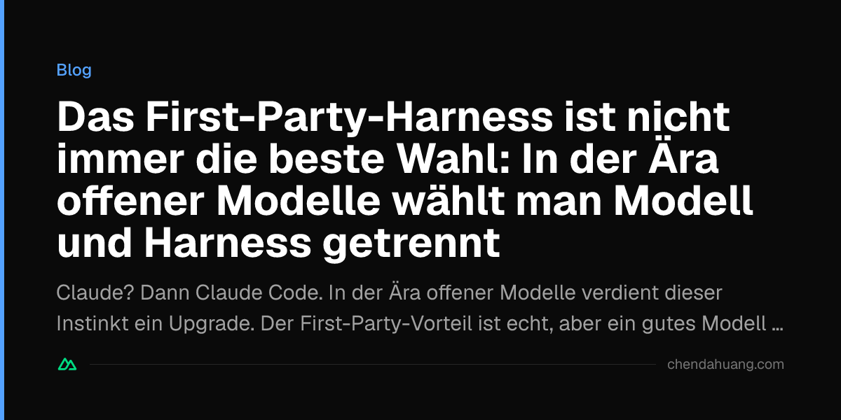 Das First-Party-Harness ist nicht immer die beste Wahl: In der Ära offener Modelle wählt man Modell und Harness getrennt