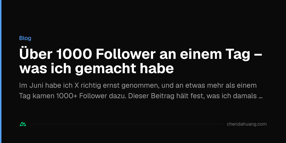 Über 1000 Follower an einem Tag – was ich gemacht habe