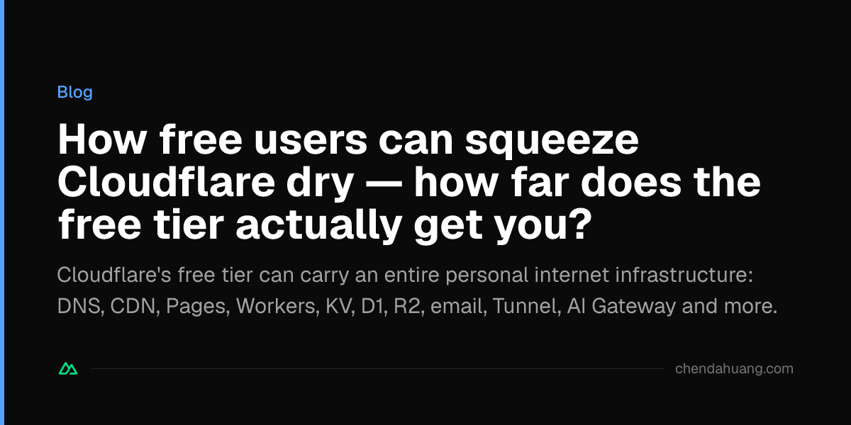 How free users can squeeze Cloudflare dry — how far does the free tier actually get you?