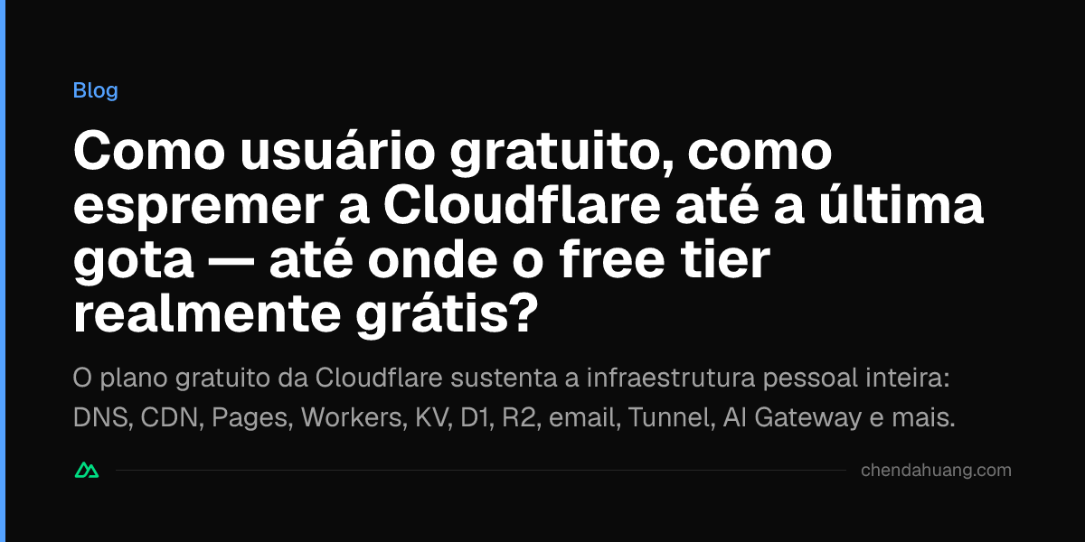 Como usuário gratuito, como espremer a Cloudflare até a última gota — até onde o free tier realmente grátis?