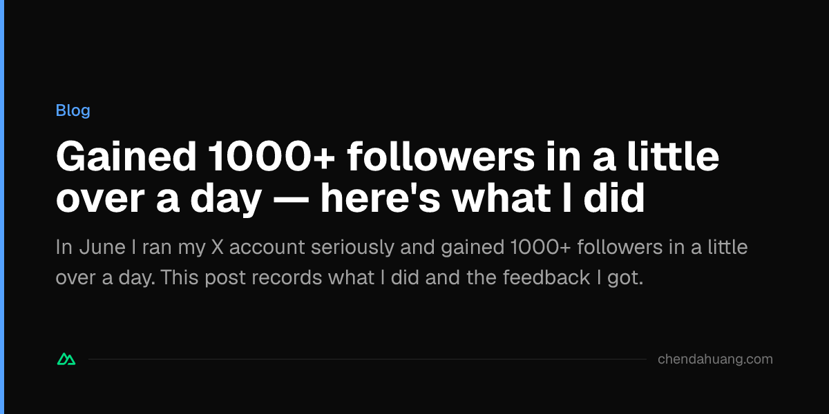 Gained 1000+ followers in a little over a day — here's what I did