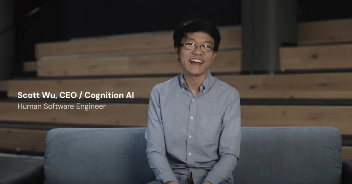 Cognition 联合创始人兼 CEO Scott Wu 出现在 Devin 官方发布视频中